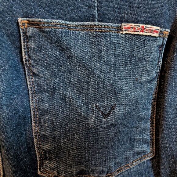 Vintage Y2K Hudson Jeans Cropped Denim Pants O-Ring Preppy Size 25 - Picture 6 of 7